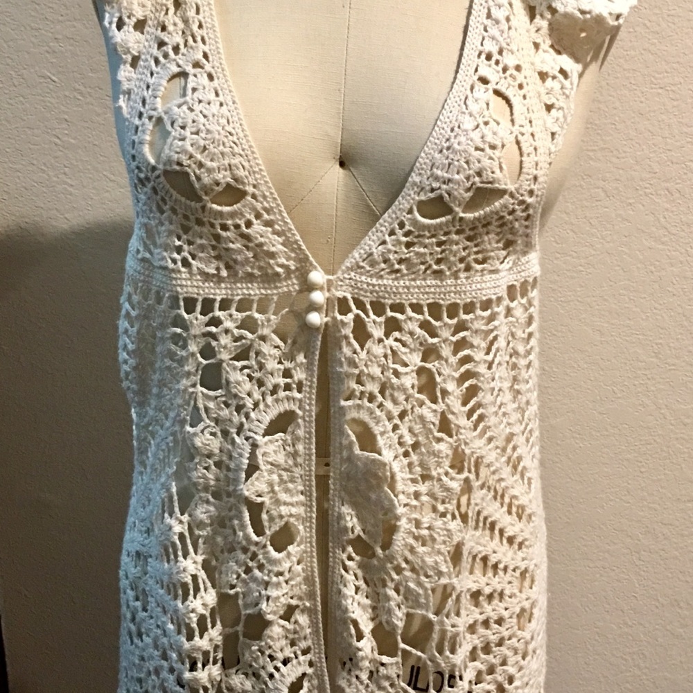 Knit long vest